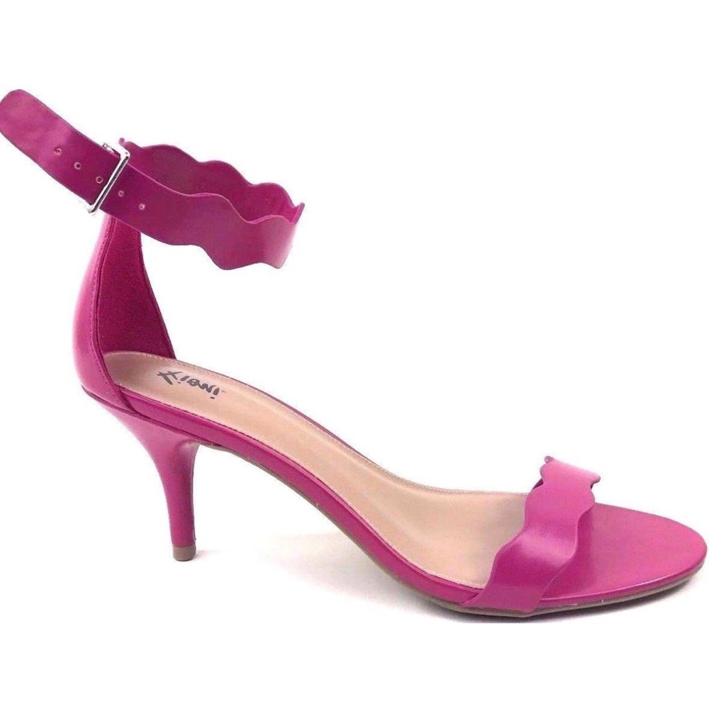 Fioni Iris Pink heels with scalloped straps